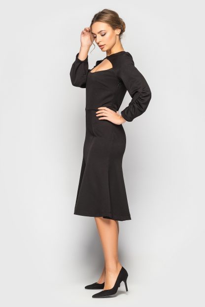Black Elegant Sleeve Dress - Image 4