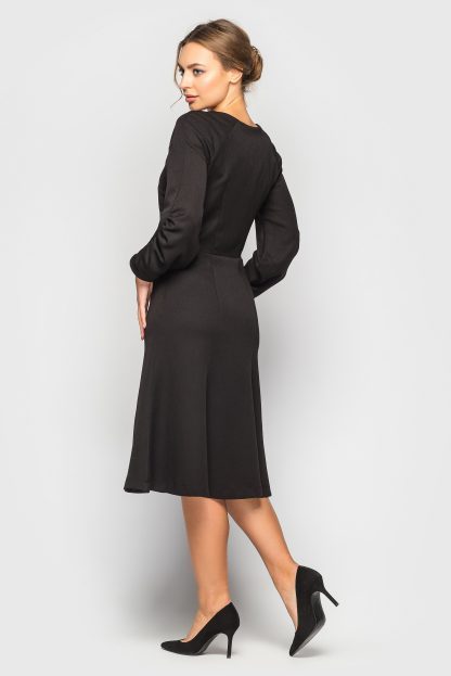 Black Elegant Sleeve Dress - Image 3