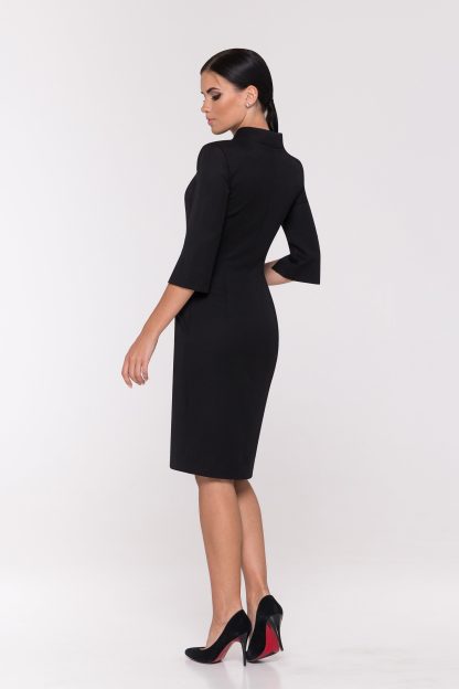 Black high collar pencil skirt - Image 3