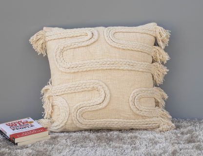 Bohemian Braided Tassel Cushion Cover