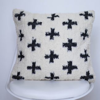 Boho Shaggy Cross Pattern Cushion Cover