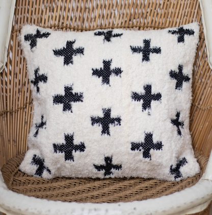 Boho Shaggy Cross Pattern Cushion Cover - Image 4