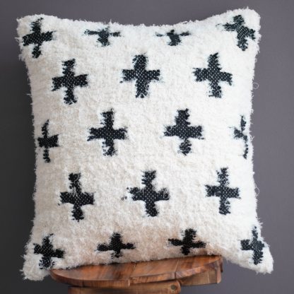Boho Shaggy Cross Pattern Cushion Cover - Image 6