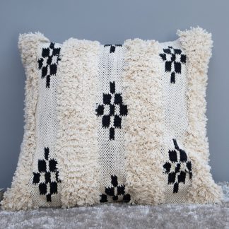 Boho Shaggy Stripe Cushion Cover