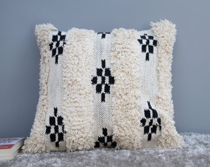 Boho Shaggy Stripe Cushion Cover