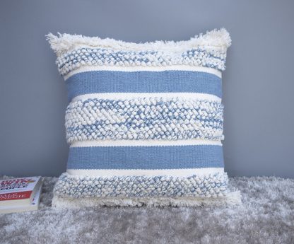 Boho Shaggy Stripe Cushion Cover