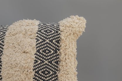 Boho Shaggy Stripe & Diamond Cushion Cover - Image 3