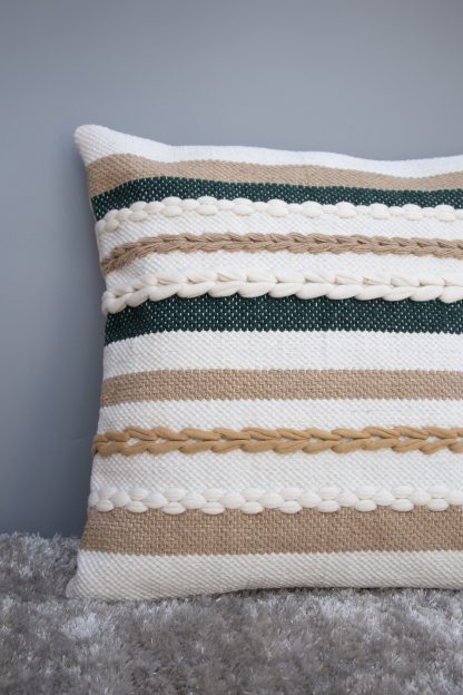 Boho Textured Stripe Cushion Cover - Image 3