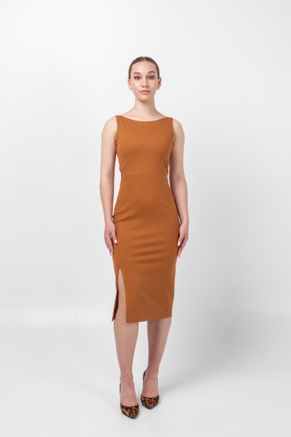 Burnt Orange Bodycon Dress