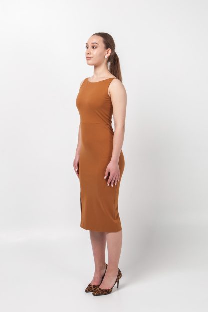 Burnt Orange Bodycon Dress - Image 6