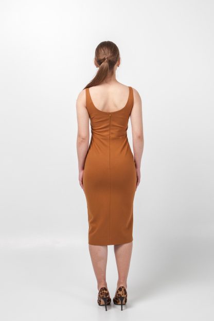 Burnt Orange Bodycon Dress - Image 5
