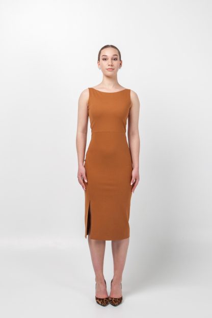 Burnt Orange Bodycon Dress - Image 2