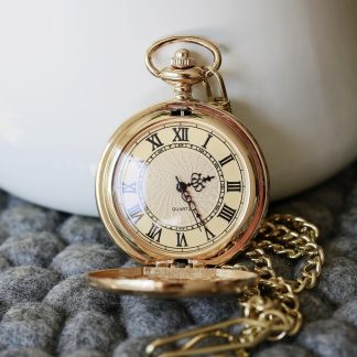 Classic Gold Roman Numeral Pocket Watch