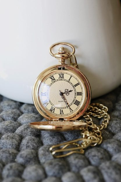 Classic Gold Roman Numeral Pocket Watch