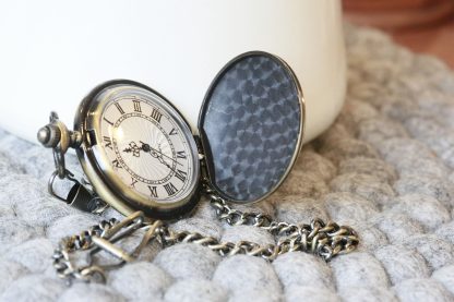 Classic Roman Numeral Bronze Pocket Watch - Image 5