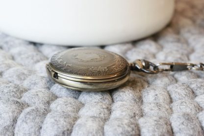 Classic Roman Numeral Bronze Pocket Watch - Image 4