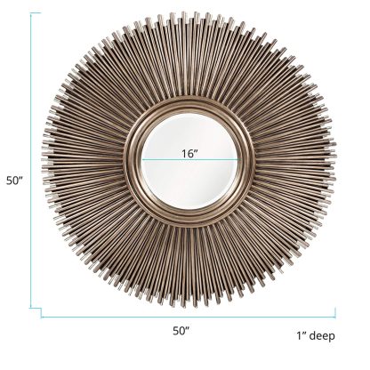 Multi-Stem Starburst Round Wall Mirror - Image 2