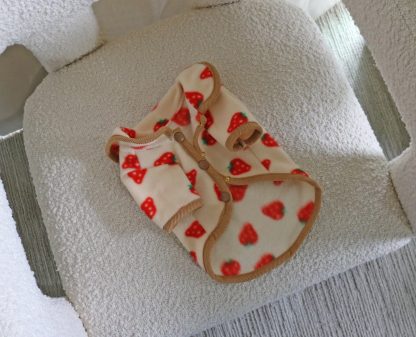 Pet Strawberry Printed Clothes - Image 2