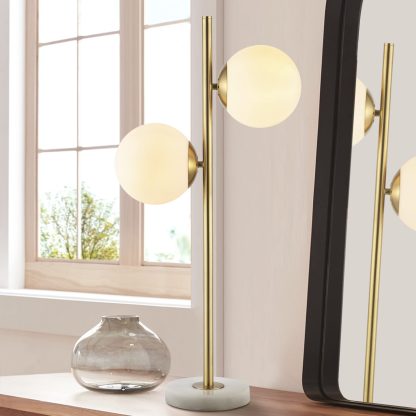 Dual Light Coast Vintage LED Table Lamp - Image 7