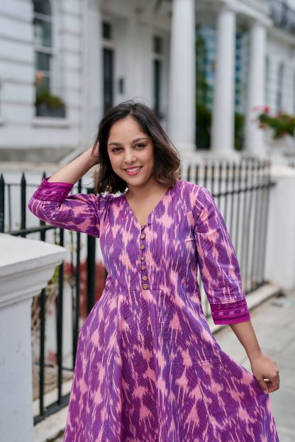 Lilac printed dress - Image 6