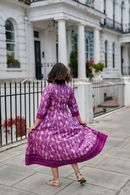 Lilac printed dress - Image 4