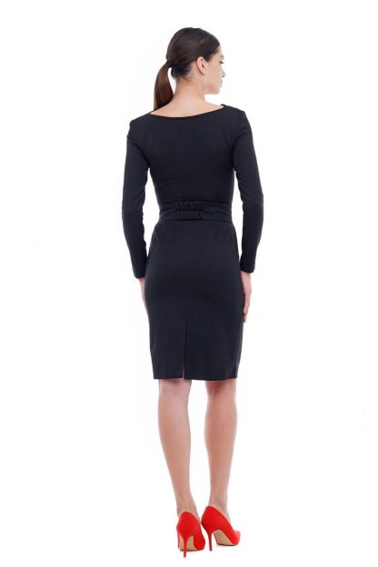 Fashionable scarf collar dress - Image 5