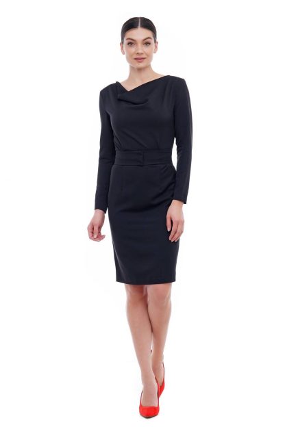 Fashionable scarf collar dress - Image 4