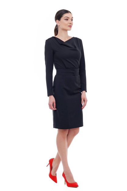 Fashionable scarf collar dress - Image 2