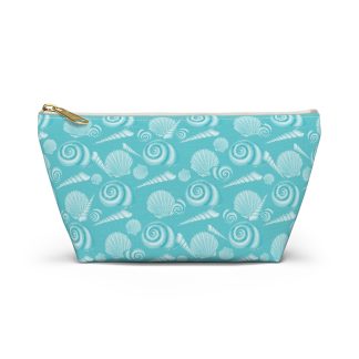 Blue shell pattern cosmetic bag