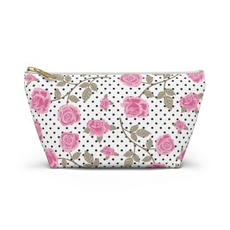 Red breathable rose pattern  cosmetic bag