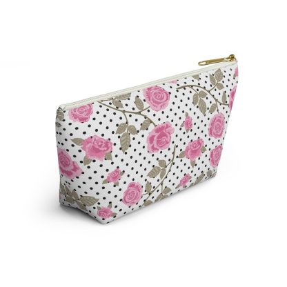 Red breathable rose pattern  cosmetic bag - Image 4