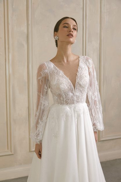 Floral Lace Wedding Dress - Image 5