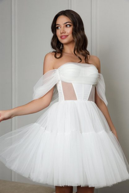 Short Tulle Wedding Dress - Image 5