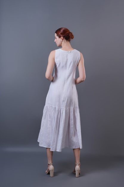 Sleeveless Pleated Hem Dress - Image 6