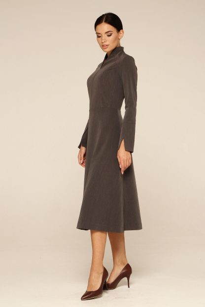 High collar long sleeve dress - Image 5
