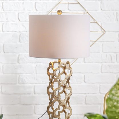 Metal Quatrefoil LED Table Lamp - Image 5
