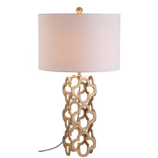 Metal Quatrefoil LED Table Lamp