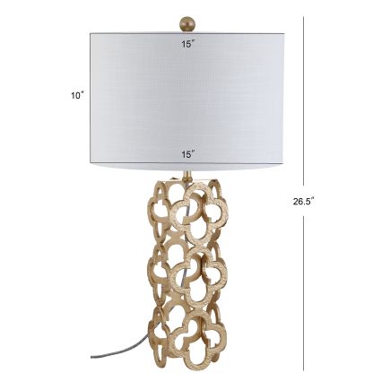 Metal Quatrefoil LED Table Lamp - Image 2