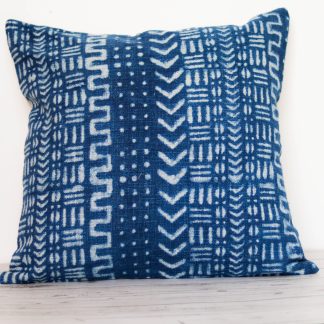 Indigo Mudcloth Print Cushion Cover