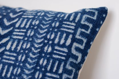 Indigo Mudcloth Print Cushion Cover - Image 3