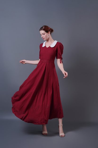 Vintage wine red dress - Image 5