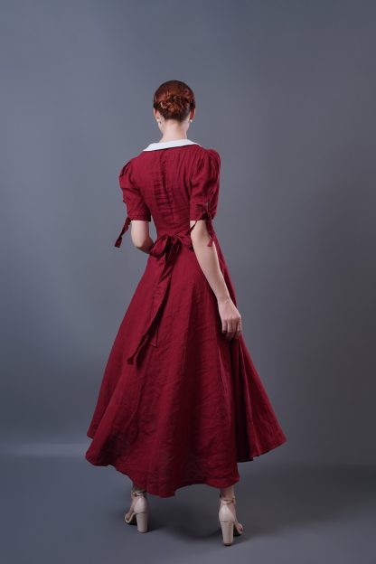 Vintage wine red dress - Image 2