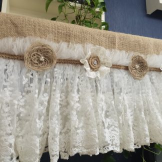 Lace curtain valance