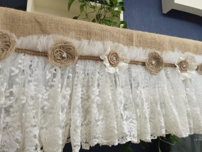 Lace curtain valance