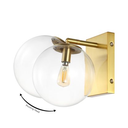 Nordic style brass glass wall lamp - Image 6