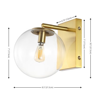 Nordic style brass glass wall lamp - Image 5