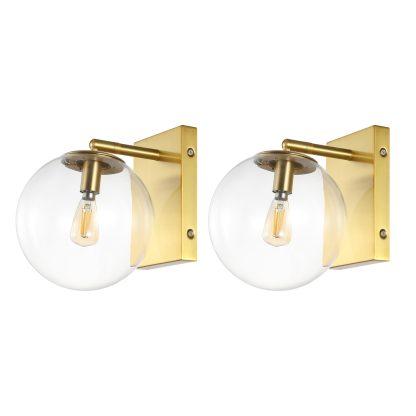 Nordic style brass glass wall lamp - Image 4