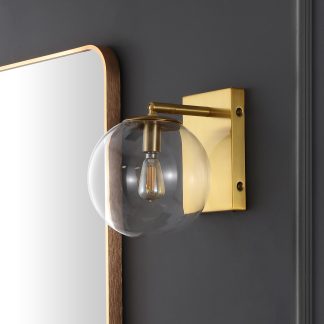 Nordic style brass glass wall lamp
