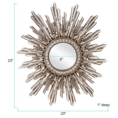 Round Decorative Starburst Mirror - Image 4