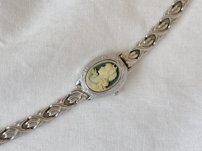 Silver Ladies Imitation Embossed Watch - Image 2